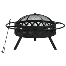 Load image into Gallery viewer, VidaXL Fire Pit with Poker 70 cm XXL Steel
