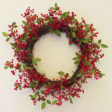 Load image into Gallery viewer, 60 cm (24 inches) Large Luxury Natural Look Red Berry Christmas Wreath
