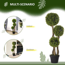 Load image into Gallery viewer, Potted Artificial Plant Boxwood Ball Topiary Tree Indoor Outdoor
