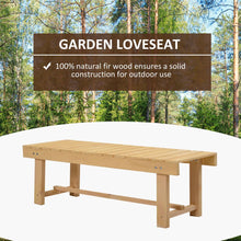 Load image into Gallery viewer, Outsunny 2-Seater Outdoor Garden Wood Bench
