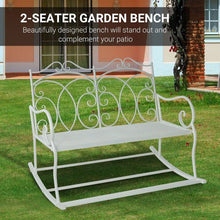 Load image into Gallery viewer, Garden Rocking Chair Decorative Antique Outdoor Bench
