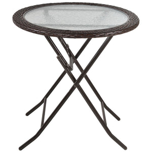 outsunny-folding-round-tempered-glass-metal-table-with-brown-rattan-edging