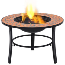 Load image into Gallery viewer, VidaXl Mosaic Fire Pit 68 cm Ceramic Terracotta
