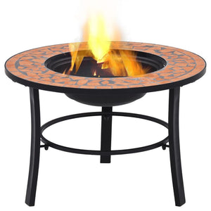 VidaXl Mosaic Fire Pit 68 cm Ceramic Terracotta