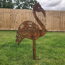 Load image into Gallery viewer, Metal Flamingo Garden Decoration Lawn Feature Ornament Statue
