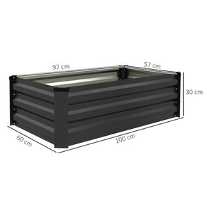 Metal Raised Garden Beds Set of 2