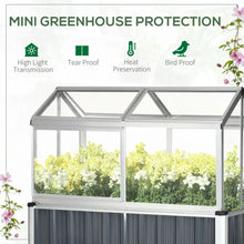 Load image into Gallery viewer, Galvanised Steel Raised Garden Bed With Greenhouse
