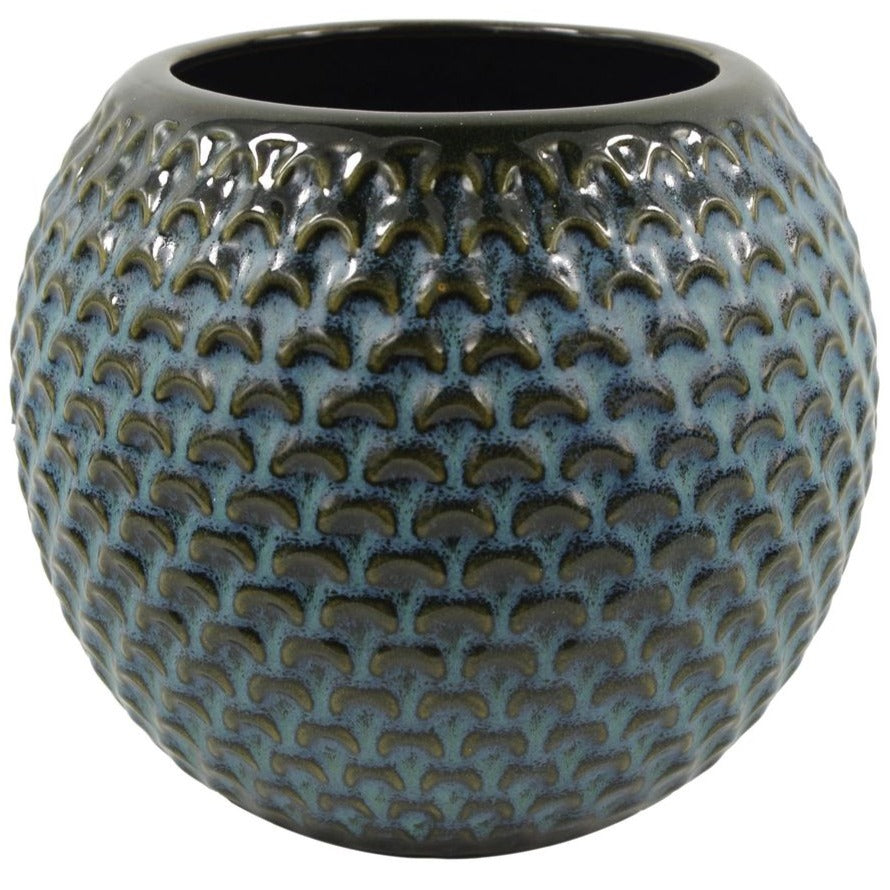 Blue Ceramic Plant Pot