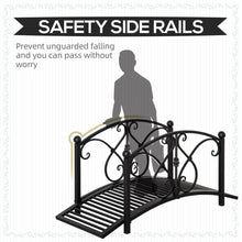 Load image into Gallery viewer, Decorative Garden Bridge Classic Footbridge With Safety Rails
