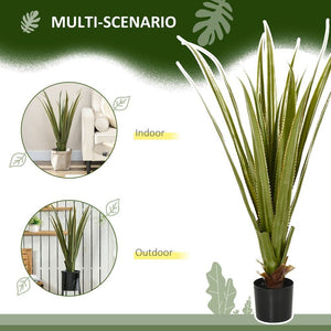 HOMCOM Artificial Plant Agave Succulent Indoor And Outdoor