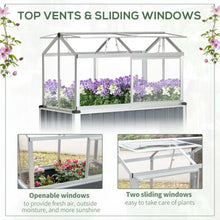 Load image into Gallery viewer, Galvanised Steel Raised Garden Bed With Greenhouse
