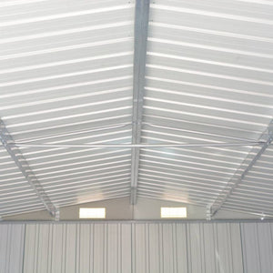 VidaXL Metal Shed Grey- MULTIPLE SIZES AVAILABLE