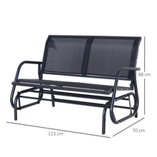 Load image into Gallery viewer, Outdoor Textilene Double Swing Bench-Black
