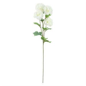 Pack of 6 x 70 cm White Artificial Carnation Stem - 24 Flowers