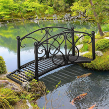 Load image into Gallery viewer, Decorative Garden Bridge Classic Footbridge w/ Safety Rails for Creek Stream
