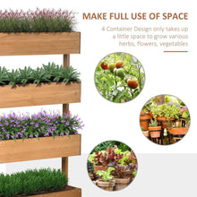 Load image into Gallery viewer, Outsunny Raised Garden Bed Wooden Plant Stand Orange
