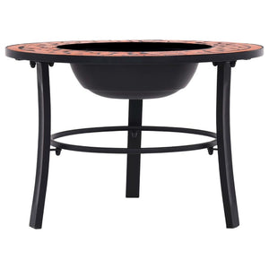 VidaXl Mosaic Fire Pit 68 cm Ceramic Terracotta