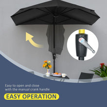 Load image into Gallery viewer, Outsunny Garden Wall Parasol Market Umbrella
