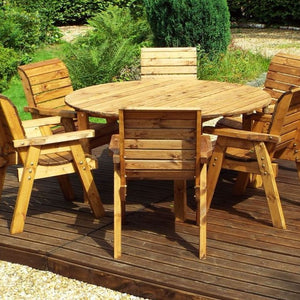 Round garden table and chair set