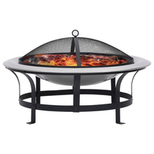 Load image into Gallery viewer, Outdoor Fire Pit with Grill Stainless Steel 76 cm
