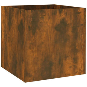 40cm Planter Box Smoked Oak Engineered Wood
