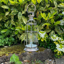 Load image into Gallery viewer, 46 cm Battery And Bulb Metal Garden Lantern
