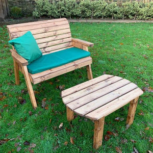 Charles Taylor Garden Bench And Coffee Table Set - With Cushions