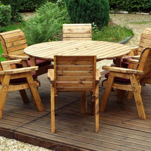 Load image into Gallery viewer, Garden Circular Table And Chair Set x 6 Seats With Matching Cushions
