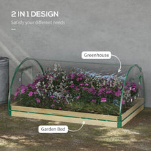 Load image into Gallery viewer, Outsunny Raised Garden Bed With Greenhouse Roll Up Windows
