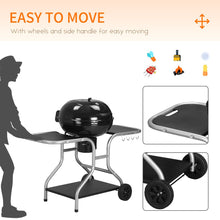 Load image into Gallery viewer, Outsunny Garden Charcoal Trolley Barbecue Grill On Wheels
