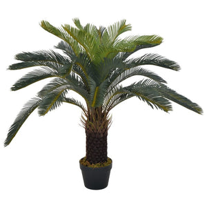 90 cm Artificial Plant Cycas Palm Tree With Pot Green