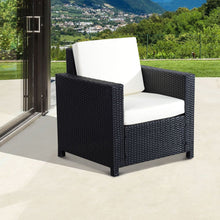 Load image into Gallery viewer, Black Garden Wicker Chair 
