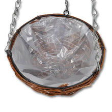 Load image into Gallery viewer, Hanging Round Willow Basket 4 pcs with Liner &amp; Chain
