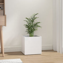 Load image into Gallery viewer, 40cm Planter High Gloss White Oak Engineered Wood

