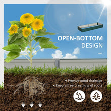 Load image into Gallery viewer, Outsunny Galvanized Steel Garden Bed Green Metal Planter Box
