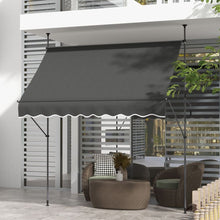 Load image into Gallery viewer, Outsunny 2.5 x 1.2m Freestanding Retractable Awning, Non-Screw Garden Awning
