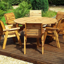 Load image into Gallery viewer, Garden Circular Table And Chair Set x 6 Seats With Matching Cushions
