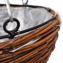 Load image into Gallery viewer, Hanging Round Willow Basket 4 pcs with Liner &amp; Chain
