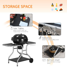 Load image into Gallery viewer, Outsunny Garden Charcoal Trolley Barbecue Grill On Wheels
