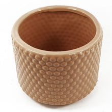 Load image into Gallery viewer, Dusty Peach Raised Dots Ceramic Plant Pot 15 x 15 x 12.5 cm
