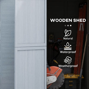 6 x 6.5 FT Wooden Shed, Outdoor Storage Shed With Floor And Window