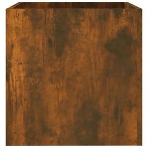 40cm Planter Box Smoked Oak Engineered Wood