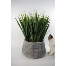 Load image into Gallery viewer, 22 cm x 37 cm Large Grey Gliese Embossed Planter
