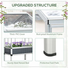 Load image into Gallery viewer, Galvanised Steel Raised Garden Bed With Greenhouse
