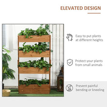 Load image into Gallery viewer, Outsunny Raised Garden Bed Wooden Plant Stand Orange
