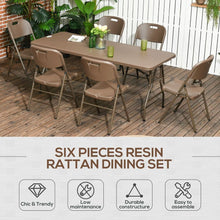 Load image into Gallery viewer, 6 Seater Garden Dining Set - Outdoor Folding Chairs And Table
