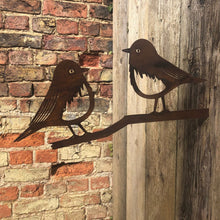 Load image into Gallery viewer, Metal Robins On A Branch Garden Feature
