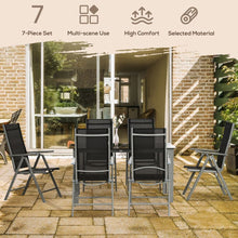 Load image into Gallery viewer, 6 Seater Garden Dining Set - Outdoor Dining Table and 6 Folding Chairs
