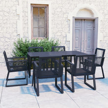 Load image into Gallery viewer, VidaXL Modern Black Outdoor Dining Set PVC Rattan Black - MULTIPLE SIZES AVAILABLE
