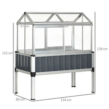 Load image into Gallery viewer, Galvanised Steel Raised Garden Bed With Greenhouse
